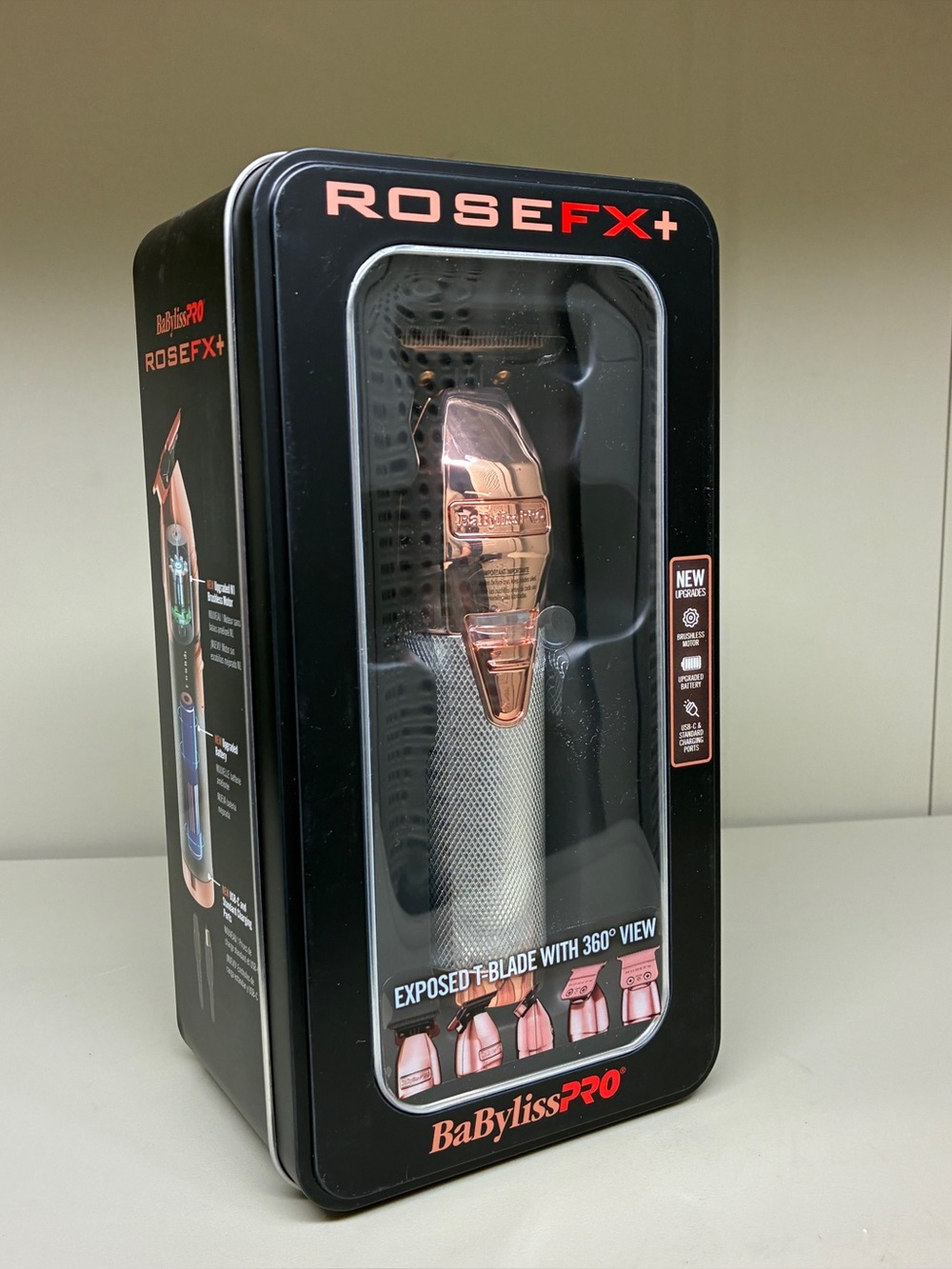 BaBylissPRO RoseFX+ All-Metal Lithium Outlining Trimmer Rose Gold FX787NRG NEW